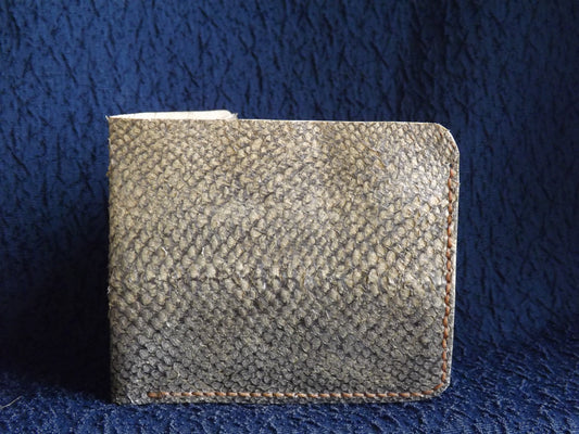 Bifold Wallet - Fish Leather Hand Stitched