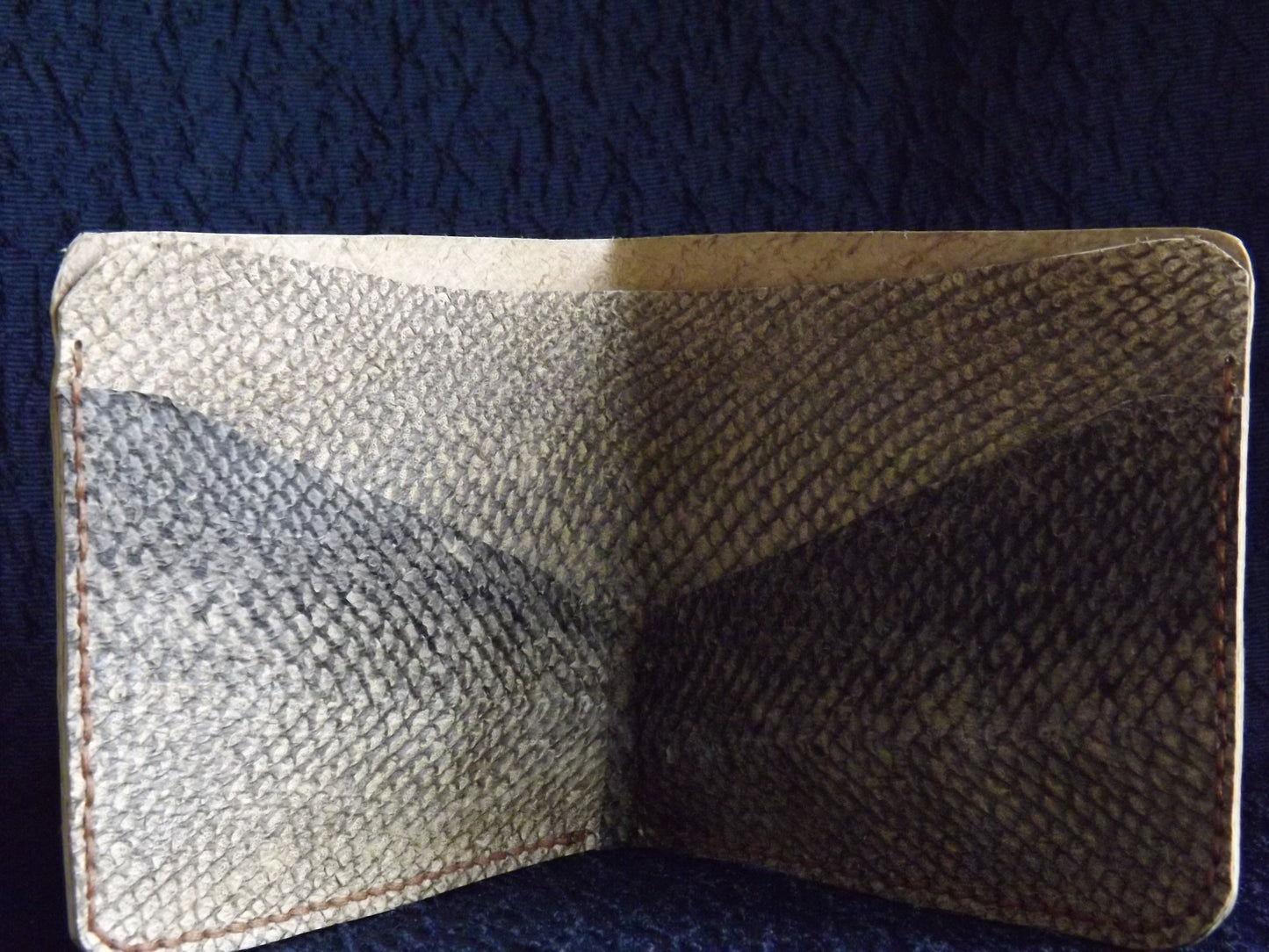Bifold Wallet - Fish Leather Hand Stitched