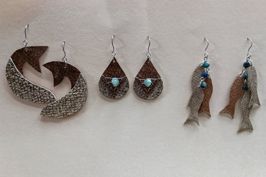 Earrings - Featuring Fish Leather
